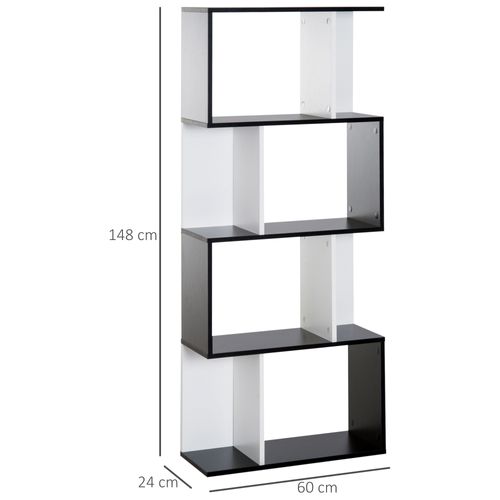 Etagère Contemporaine En S 4 étagères Bicolore