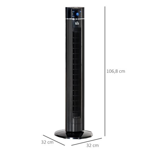 Ventilateur Colonne Ioniseur 2 En 1 Avec Télécommande Noir