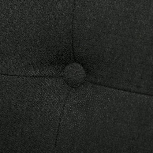 Canapé Convertible 2 Places Style Chesterfield Tissu Gris Foncé