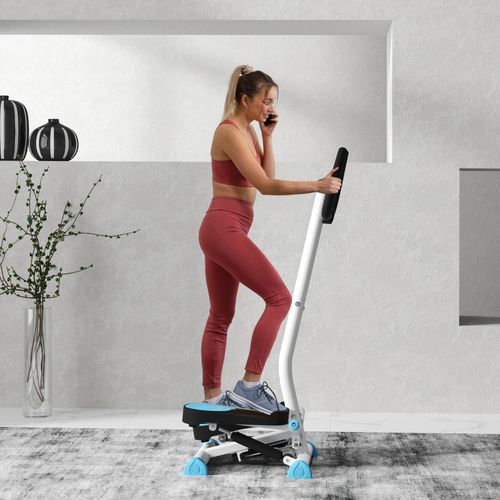 Stepper D'escalier Vertical Avec écran LCD - Guidon Réglable, Capacité 150 Kg, Pliable, Pour Fitness Maison