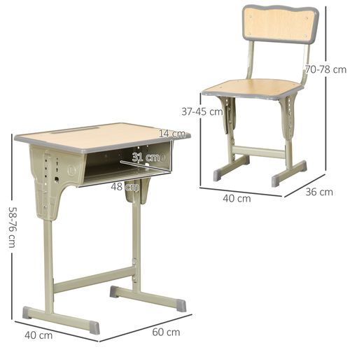 Bureau Enfant Vintage Style Pupitre - Coolskool