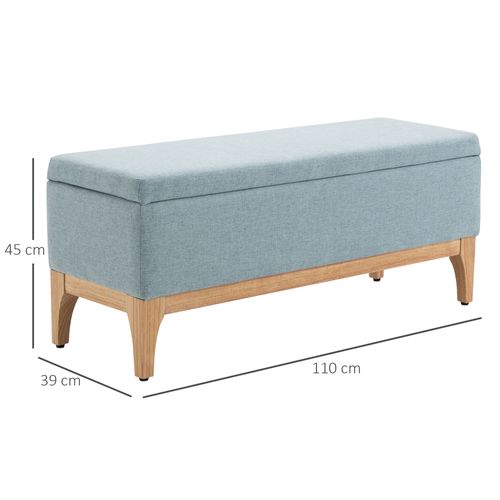 Banquette Coffre De Rangement 2 En 1 Style Scandinave Bois Tissu