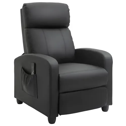 Fauteuil De Relaxation Inclinable Réglable Repose-Pied - Noir