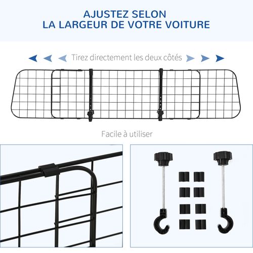 Grille De Séparation Réglable 91-152l X 30h Cm Pour Animaux
