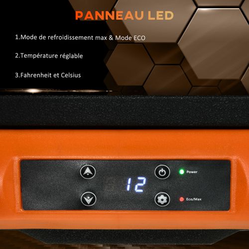 Glacière Congélateur Portable À Compression 40l - Orange Noir