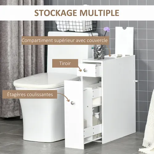 Support Papier Toilette - Porte-papier Toilette Mdf Blanc