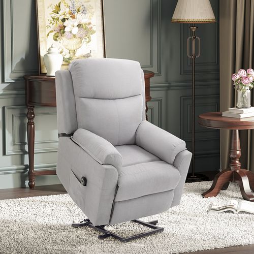 Fauteuil Releveur De Relaxation Réglable Tissu Aspect Lin