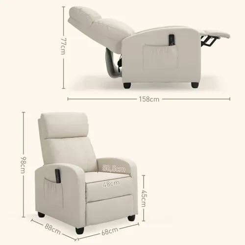Fauteuil De Relaxation Inclinable Réglable Repose-pied