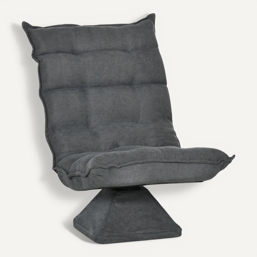 Fauteuil Relax Pivotant Inclinable Tissu Velours Microfibre