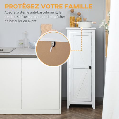 Armoire De Cuisine Style Campagne Chic Porte 3 étagères