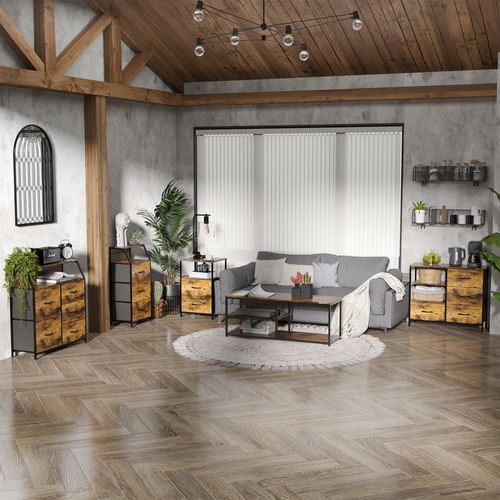 Meuble De Rangement Colonne 3 Tiroirs Design Industriel