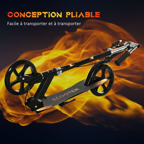 Trottinette Adulte non-électrique Enfant Ado Hauteur Réglable 2 Roues