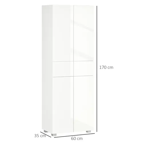 Buffet Haut De Cuisine Blanc Laqué Style Contemporain