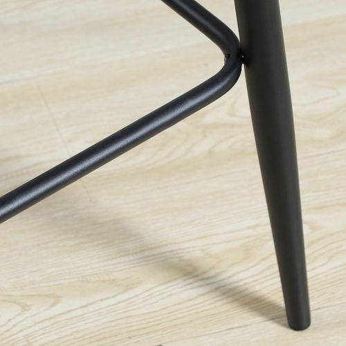 Lot De 2 Tabourets De Bar Design Chesterfield Capitonné Velours