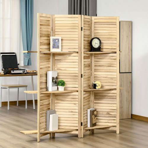 Séparateur De Pièces 4 Panneaux 3 étagères