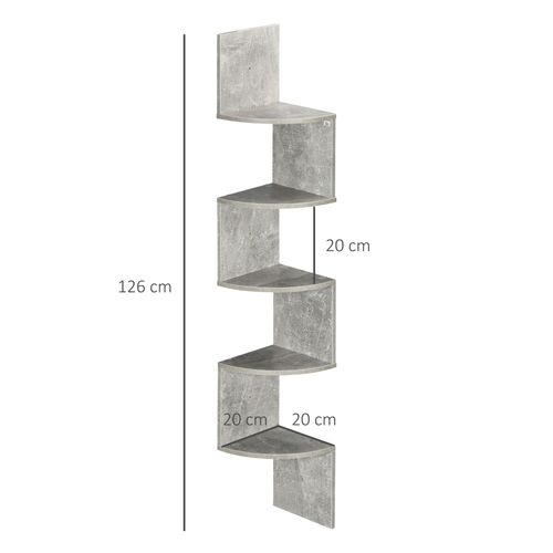 Etagère D'angle Design Zig Zag 5 Niveaux