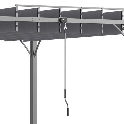Pergola Lames Orientables 2,9l X 2,95l X 2,13h M Alu. Acier époxy Polyester Gris