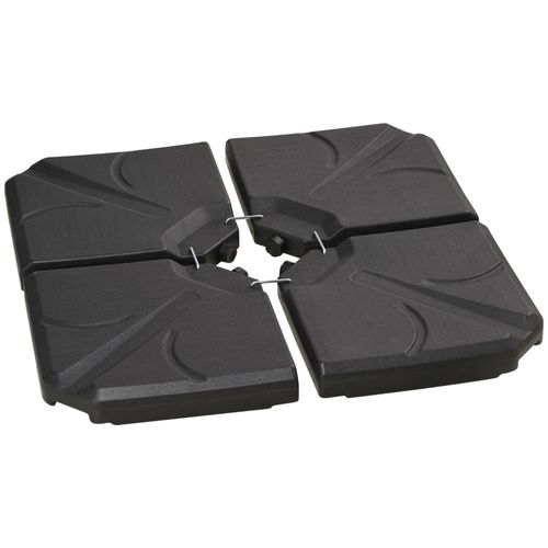 Lot De 4 Dalles De Lestage Parasol Déporté Noir