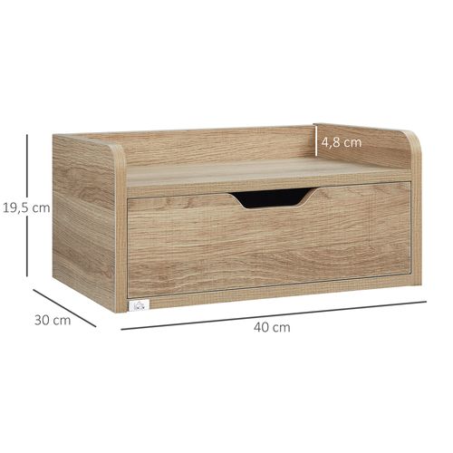 Lot De 2 Tables De Chevet Murales Avec Tiroir Coulissant