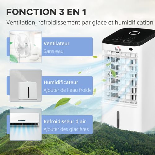 Ventilateur Rafraichisseur Humidificateur 3 En 1 Avec Télécommande