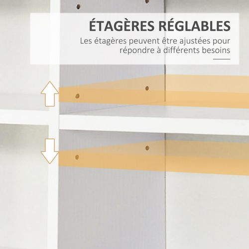 étagère Rangement Cd/dvd 33 Compartiments Réglables