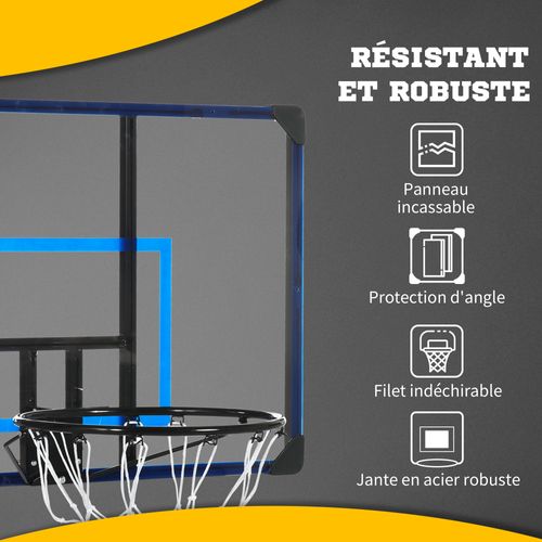 Panier De Basket-ball Mural Avec Visserie Acier PC