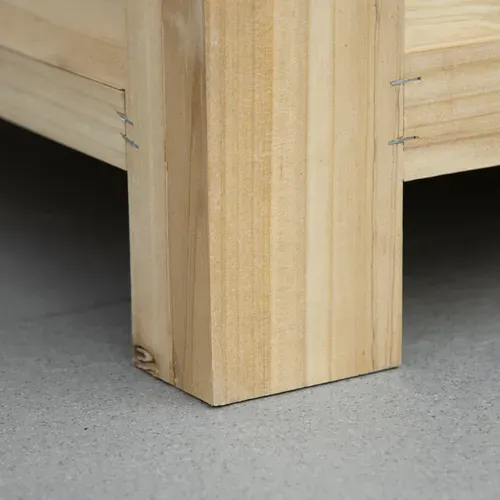 Banc Coffre De Jardin 2 En 1 Sapin Pré-huilé Acier Galvanisé