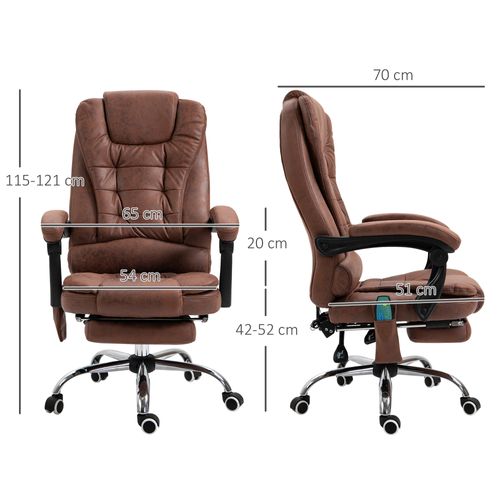 Fauteuil De Bureau Direction Massant Chauffant Tissu