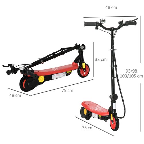 Trottinette Électrique Enfant Pliable Réglable 120 W