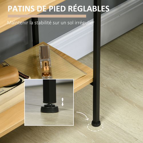 Bibliothèque Étagère 5 Niveaux Design Industriel En Arche