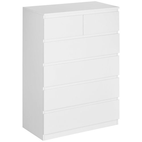 Commode 6 Tiroirs Style Contemporain Poignées Invisibles