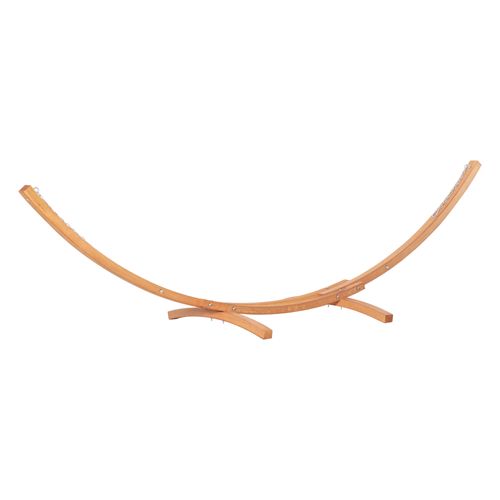 Hamac De Jardin 1 Place Avec Support En Bois Toile Coton Blanc