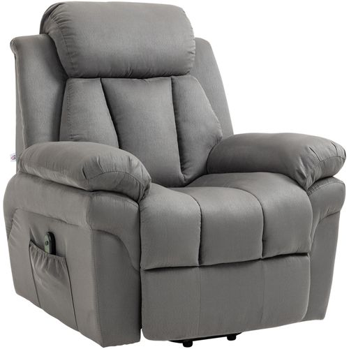 Fauteuil Releveur De Relaxation Électrique Tissu Gris