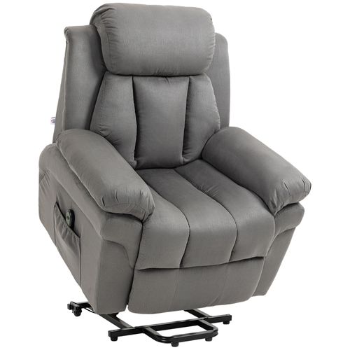 Fauteuil Releveur De Relaxation Électrique Tissu Gris