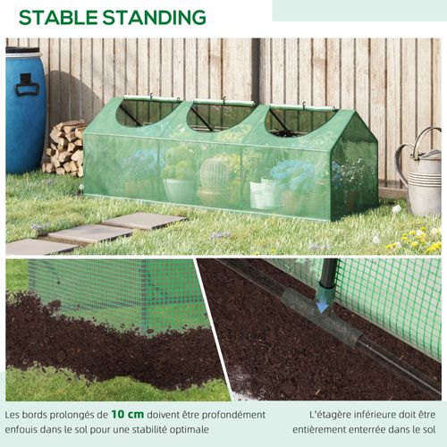 Mini Serre De Jardin 3 Fenêtres Acier Thermolaqué Pe