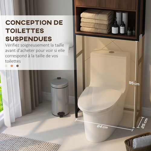 Meuble Wc Meuble Dessus Toilettes Style Industriel 2 Portes Niche