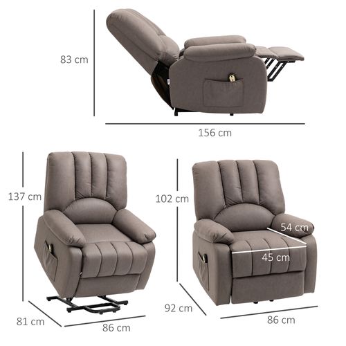 Fauteuil Releveur De Relaxation Inclinable Microfibre Polyester
