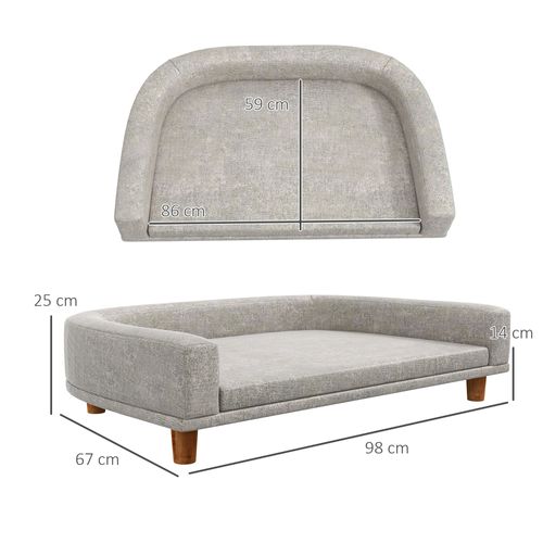 Lit Canapé Chien Chat Design Scandinave Déhoussable Tissu
