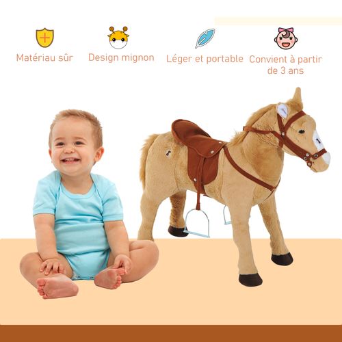 Cheval Debout En Peluche Effets Sonores