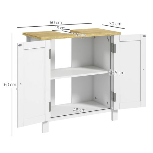 Meuble Sous-vasque Sur Pied 2 Portes étagère Réglable