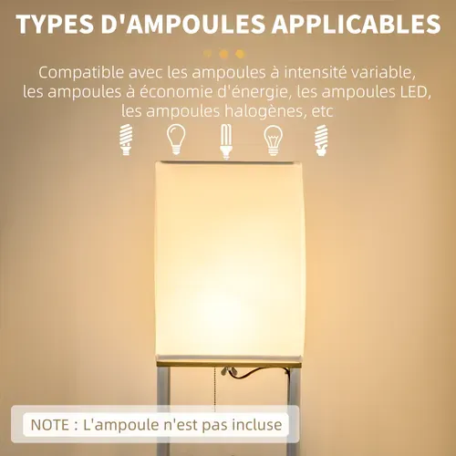 Lampadaire étagères 3 Niveaux