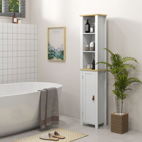 Meuble Colonne Salle De Bain Porte 2 étagères 3 Niches