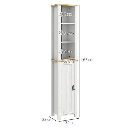 Meuble Colonne Salle De Bain Porte 2 étagères 3 Niches