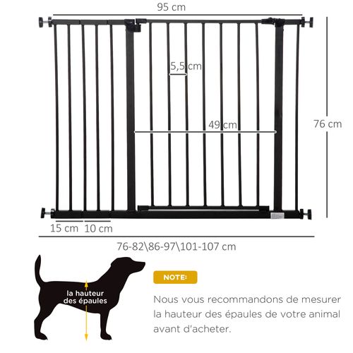 Barrière De Sécurité Longueur Réglable Sans Perçage Métal Plastique
