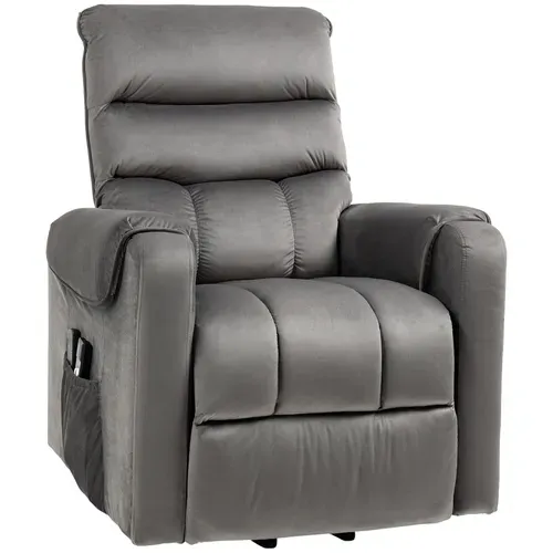 Fauteuil De Massage Et Releveur Électrique Réglable Velours Anthracite