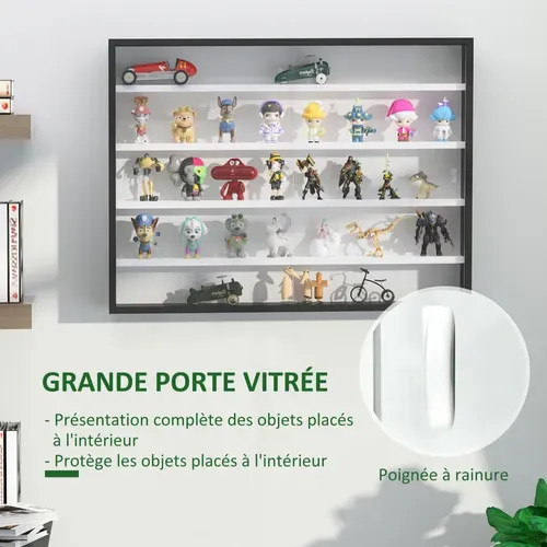 Vitrine Murale 5 étagères 2 Portes