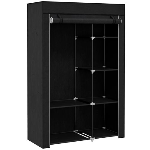 Armoire Penderie Multi-rangement - 6 étagères, 1 Barre - Non Tissé