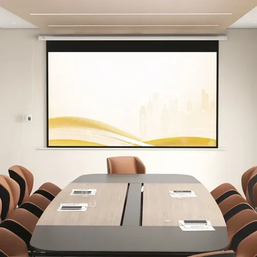 Ecran De Projection Motorisé 16:9 120 Pouces 4k HD Avec Télécommande