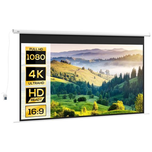 Ecran De Projection Motorisé 16:9 120 Pouces 4k HD Avec Télécommande