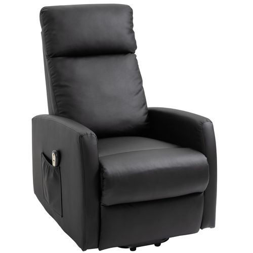 Fauteuil De Relaxation électrique Releveur Réglable Pu Noir